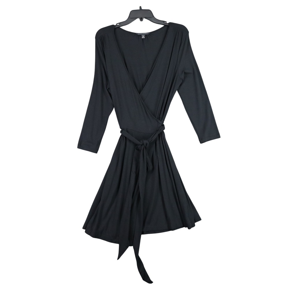Banana Republic Wrap Dress Womens M Stretch V-Neck Tie Waist Professional Office